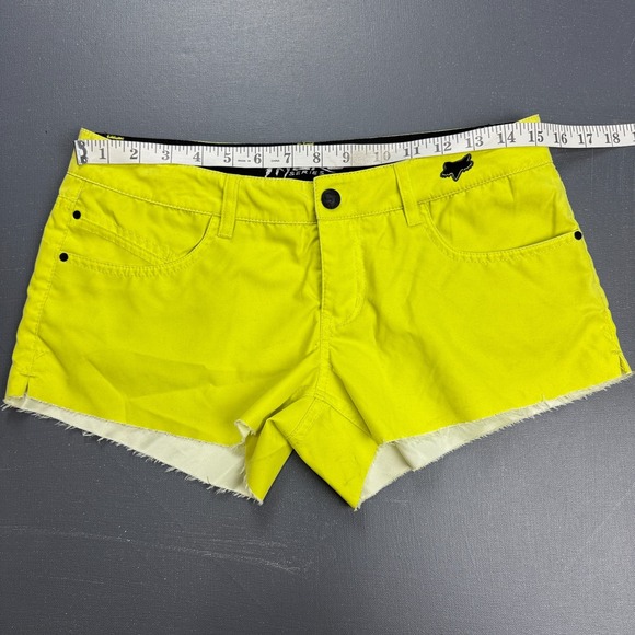 Fox Racing Hydro Shorts Women's 30 Neon Yellow Cutoff Swim Board Shorts Summer - Picture 5 of 11